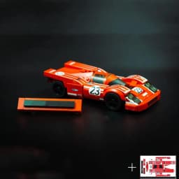 MOC Number 20 Gulf 917k With Stickers Assemble Building Blocks Creativity Racing DIY Model Toy Brick Children's Holiday Gifts