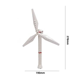 Windmill Model Building Blocks Wind Turbine MOC Assembled Small Particle Bricks DIY Children Toys Gifts