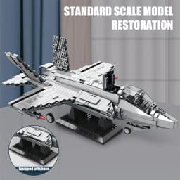 MOC Military Series Jump Jets F14 F16 F18 F22 F35 Aircraft Building Blocks War Fighter Model Bricks Toys For Childrens Boy Gifts