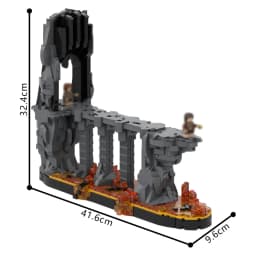 Gobricks MOC-226536 Rings Movie The Fires of Mount Doom Building Blocks The Fires of Mount Doom Bricks Toys Gift