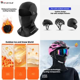Outdoor Sports Warm Headgear for Winter, Unisex Motorcycle and Bicycle Thickened Fleece Mask, Riding and Skiing Neck Warmer