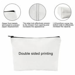 Cute Capybara Bag Print Makeup Bag Lightweight Double-Sided Zipper Pouch Cosmetics Makeup Case for Women Travel Camping Use