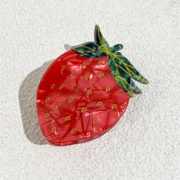 Creative Acetate Strawberry Shark Hairpin Women's Girls Cute Acetate Fruit Accessories Tool Hair Clip Claw For Fixed Headress