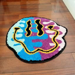 Avatar Smiley Tufted Rug Soft Plush Tufted Mug Kitchen Carpet Rugs Non-Slip Abosrbent Bathroom Floor Mat Bedroom Toilet