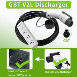 WUFEN BYD V2L GBT Discharger for EU/USA/UK/AU/NZ Socket EV Charger V2L Adapter 16A for GBT Cars Need Car Support V2L Function