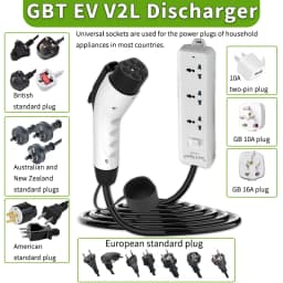 WUFEN BYD V2L GBT Discharger for EU/USA/UK/AU/NZ Socket EV Charger V2L Adapter 16A for GBT Cars Need Car Support V2L Function