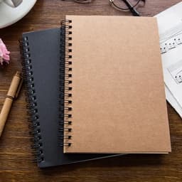Creative Retro Kraft Paper Sketchbook Blank Doodle Note Diary Coil Book for Artists Wholesale High Quality