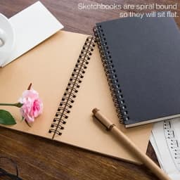 Creative Retro Kraft Paper Sketchbook Blank Doodle Note Diary Coil Book for Artists Wholesale High Quality