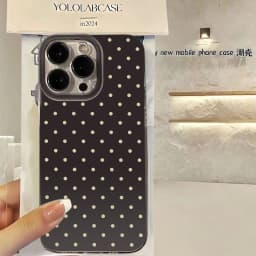luxuryInsBrownRedPolkaDotsPhoneCaseForiPhone171616e1514131211MiniProMaxXXRXSMax78AirPlusBackCover