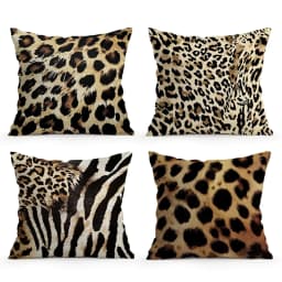 Leopard Print Cushion Pillowcase Printed Polyester 45x45cm Throw Pillowcover Decorative Sofa Cushion Pillowslip Home Decor