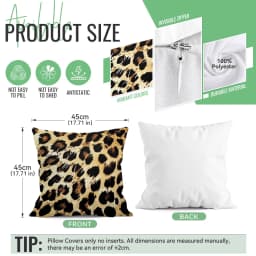 Leopard Print Cushion Pillowcase Printed Polyester 45x45cm Throw Pillowcover Decorative Sofa Cushion Pillowslip Home Decor
