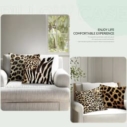 Leopard Print Cushion Pillowcase Printed Polyester 45x45cm Throw Pillowcover Decorative Sofa Cushion Pillowslip Home Decor