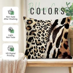 Leopard Print Cushion Pillowcase Printed Polyester 45x45cm Throw Pillowcover Decorative Sofa Cushion Pillowslip Home Decor
