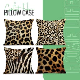 Leopard Print Cushion Pillowcase Printed Polyester 45x45cm Throw Pillowcover Decorative Sofa Cushion Pillowslip Home Decor