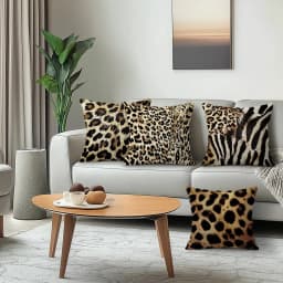 Leopard Print Cushion Pillowcase Printed Polyester 45x45cm Throw Pillowcover Decorative Sofa Cushion Pillowslip Home Decor