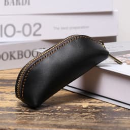 Crazy Horse Leather Coin Purse & Key Case, European-style Multifunctional Zipper Pouch, Top-Grain Cowhide, Unisex