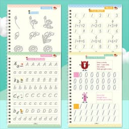 1/4PCS Sank Magic Practice Copybook Pen Preschools Kids Calligraphy English Verison Free Wiping Children Reusable Writing Book