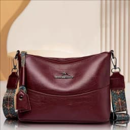 Luxury Brand Women PU Leather Messenger Bag Large Capacity Single Shoulder Crossbody Bag Soft Leather Handbag Fashion Female Gif