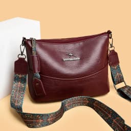 Luxury Brand Women PU Leather Messenger Bag Large Capacity Single Shoulder Crossbody Bag Soft Leather Handbag Fashion Female Gif
