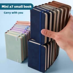 4Pcs Portable A7 Notebook Pocket PU Cover Mini Notepad Writing Paper Memo Pad Diary Book OfficeSupplies