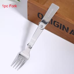 New 1Pc/3Pcs Portable Outdoor Cutleries Stainless Steel Spoon Fork Chopstick For Camping Travel School Use Folding Tablewares