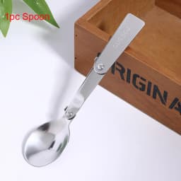 New 1Pc/3Pcs Portable Outdoor Cutleries Stainless Steel Spoon Fork Chopstick For Camping Travel School Use Folding Tablewares