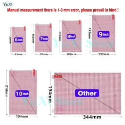 10pcs Universal Screen Protector 5/6/7/8/9/10 Inch for Phone Tablet GPS LCD Anti-dust Screen HD Clear Protective PET Films