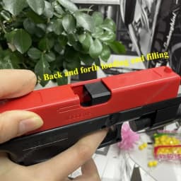Airsoft Pistol Soft Bullet Manual G17 Toy Gun Lower Magazine with Laser Outdoor Sports CS Game Weapon for Children Adults Gift