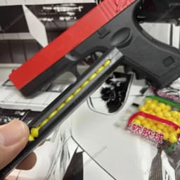 Airsoft Pistol Soft Bullet Manual G17 Toy Gun Lower Magazine with Laser Outdoor Sports CS Game Weapon for Children Adults Gift