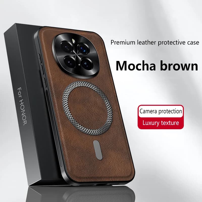 Magnetic Case for Honor Magic 8 7 6 Lite 7 6 5 Pro Cover Leather Soft Shockproof Mag-safe Metal Camera Protector Shell Fundas