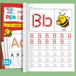 Children's Alphabet Practice Books A-Z Writing Practice Books, Learning Writing, Drawing Pages ActivitiesIllustration Book