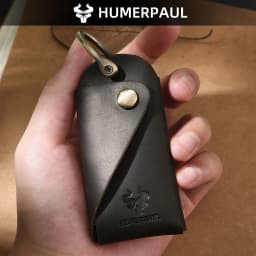 HUMERPAUL Crazy Horse Leather Keychain Men Women Key Organizer Pouch Top Quality Male Housekeeper Keys Storage Bag