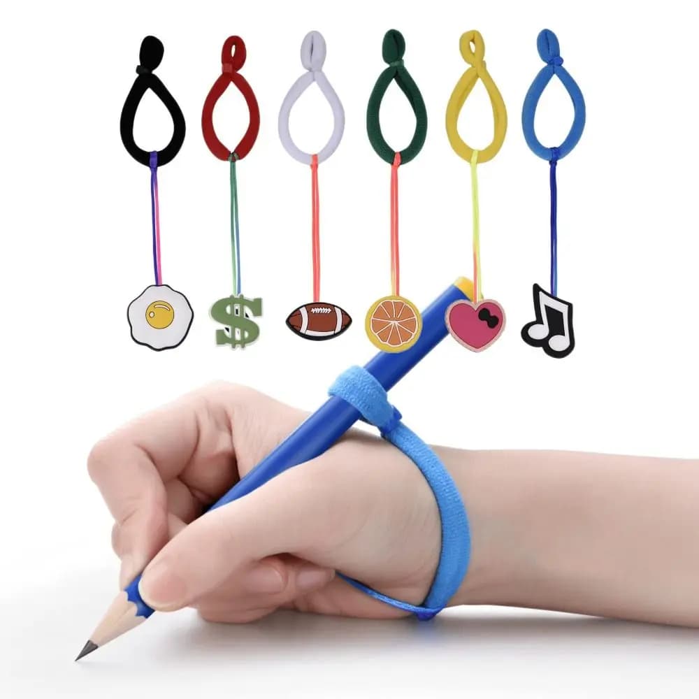 6PCS Ergonomic Pencil Grips Portable Soft Students Learning Write Corrector Cartoon Shape Handwriting Aid for Handwriting