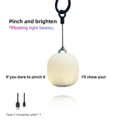 1/2PCS Camping Lights Extrusion Lights Cute Egg-shaped Soft Silicone Lights Suitable for Outdoor Use Rechargeable Lamp