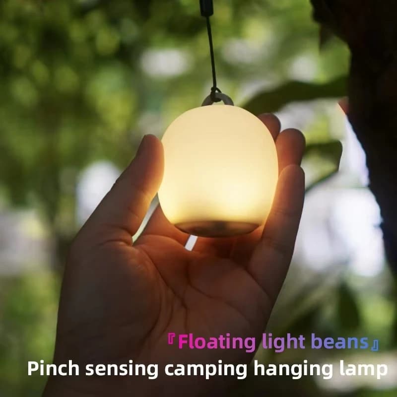 1/2PCS Camping Lights Extrusion Lights Cute Egg-shaped Soft Silicone Lights Suitable for Outdoor Use Rechargeable Lamp