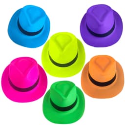 5/10/20/30/40/50Pcs Neon Plastic Party Hats UV Light Party Glow Hats Fluorescent Hat Kid Adults Birthday Music Party Decorations