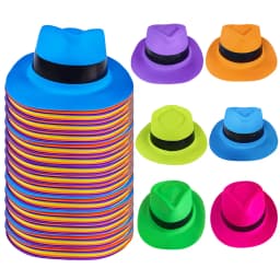 5/10/20/30/40/50Pcs Neon Plastic Party Hats UV Light Party Glow Hats Fluorescent Hat Kid Adults Birthday Music Party Decorations