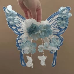 2pcs/set Ancient Style Fairy Tale Hairclips Elegant Styling Tassel Hairpin Extra Large Flower Silk Headwear For Women Girls