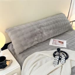 2025 New Solid Color Imitation Rabbit Plush Adult Pillowcase Milk Plush Extended Snowflake Plush Pillowcase, Without Pillow Core