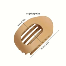 4pcs/set Matte Oval Flat Clip, Minimalist Matte Curved Hair Clip for Women Girls Thick Hair