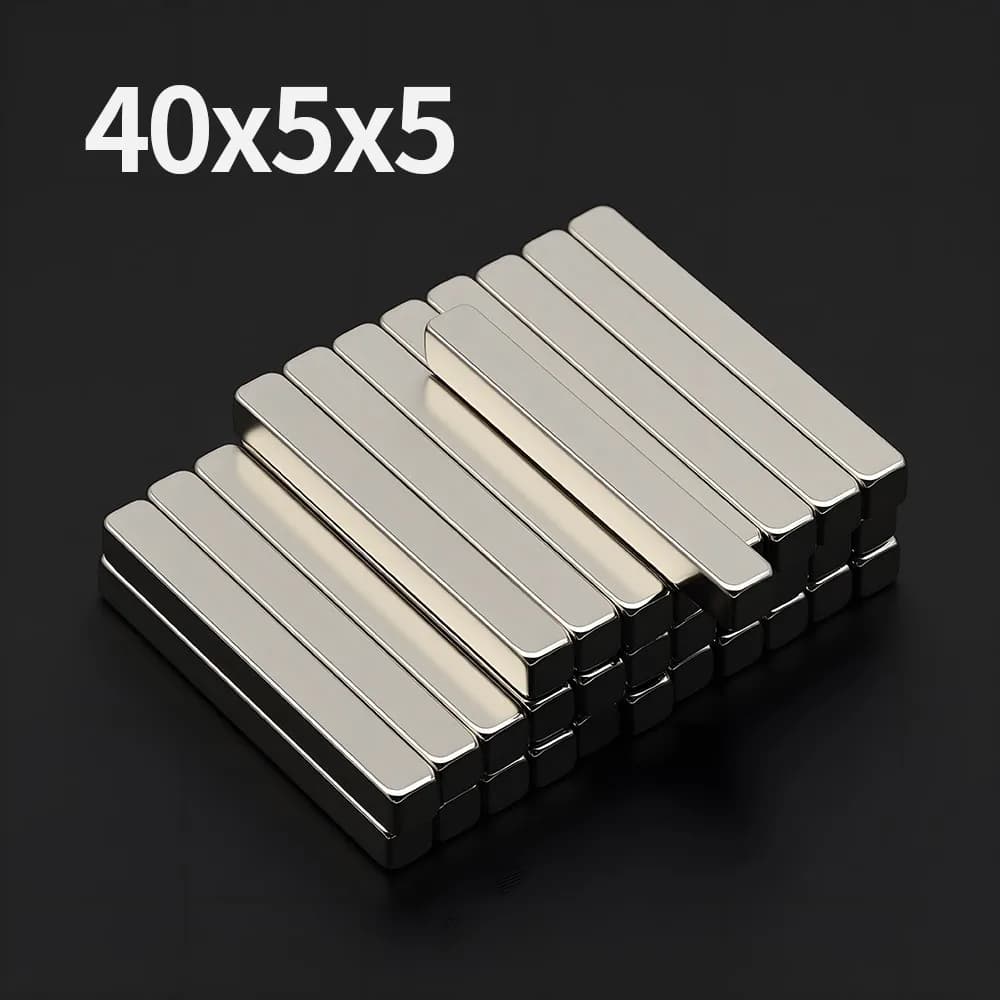 40x5x5mm Powerful Neodymium Magnet N35 NdfeB Permanent Magnetic imanes Block Super Strong Fridge Magnets DIY