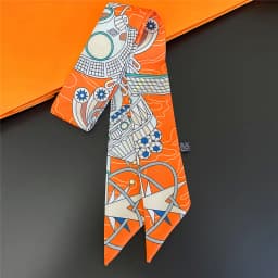 Korean Version of Versatile Women's Tied Bags Ribbons Headbands Decorative Long Streamers Small Scarves Silk Scarves Wholesale