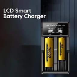 USB Li-ion NI-MH Battery Charger LCD Display Smart Charger Test Capacity Small Convenient Battery Charger For 18350 18500 18650