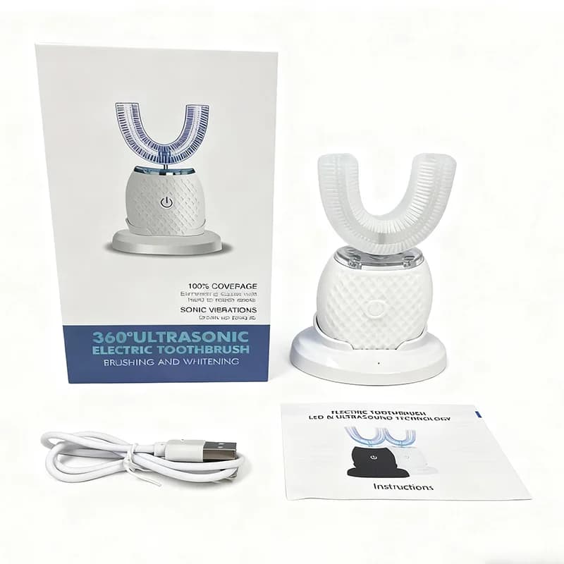 Portable U-Shaped Electric Toothbrush Generation II Sonic Oral Cleaner with Soft Bristles for Baby and Adult Whitening