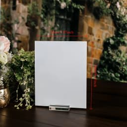 Acrylic Sign DIY Blank Acrylic Plate Table Number with Base Stand Suitable for Wedding Events and Party Tabletop Decoration