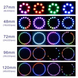 DC5V WS2812B Pixel Ring LED Panel Light Individual 8/16/24/35/45/128 LED Addressable WS2812 IC 5050 RGB LED Ring Module