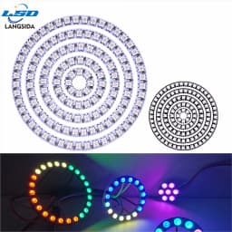 DC5V WS2812B Pixel Ring LED Panel Light Individual 8/16/24/35/45/128 LED Addressable WS2812 IC 5050 RGB LED Ring Module