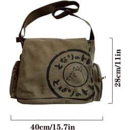 Korean Style Large Capacity Canvas Messenger Bag for Men & Women, Laptop Shoulder Bag, Casual Crossbody Tote