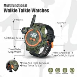 2PCSRechargeableWalkieTalkiesforKids,Two-WayRadioWalkyTalkywithFlashlightandCompass,200MeterTransmissionRange,Out