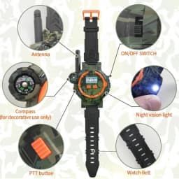 2PCSRechargeableWalkieTalkiesforKids,Two-WayRadioWalkyTalkywithFlashlightandCompass,200MeterTransmissionRange,Out